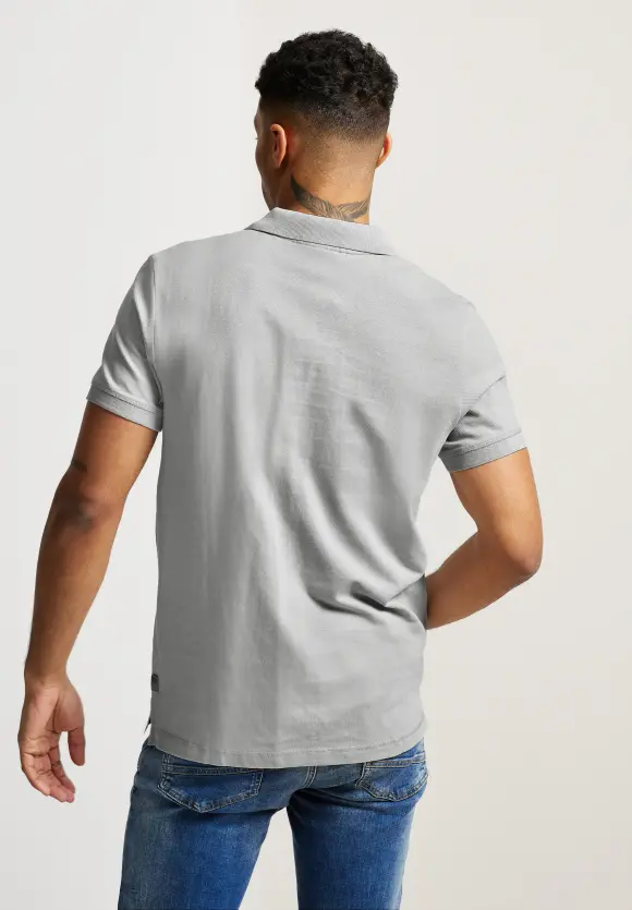 Piquée Poloshirt - silver grey