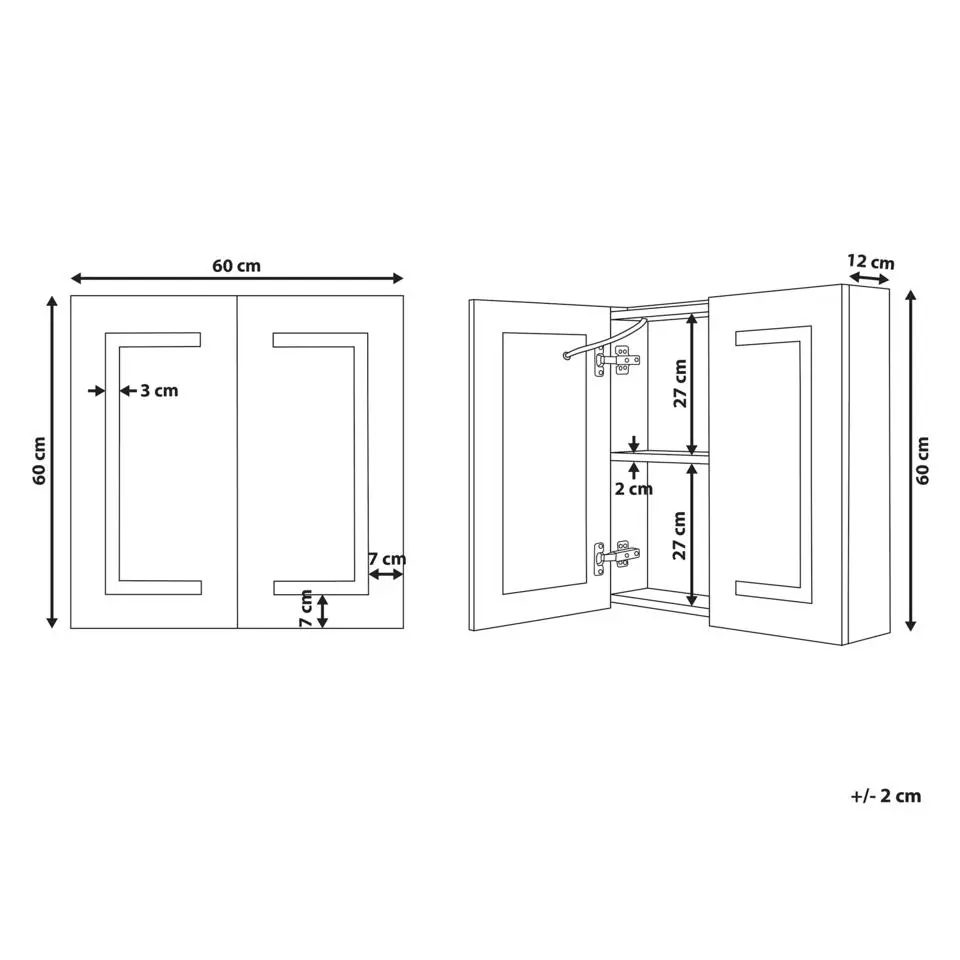 MAZARREDO - Badkamermeubel - Wit - Multiplex