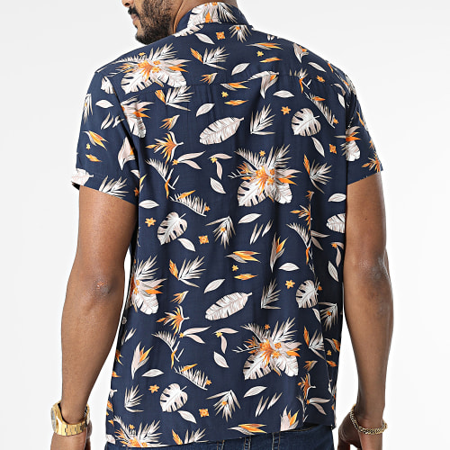 Chemise Manches Courtes Floral Pearl Bleu Marine