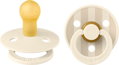 BIBS Studio Colour Smokk 2-Pack Lateks Str 1 Rund, Pin/Ivory Vanilla Mix