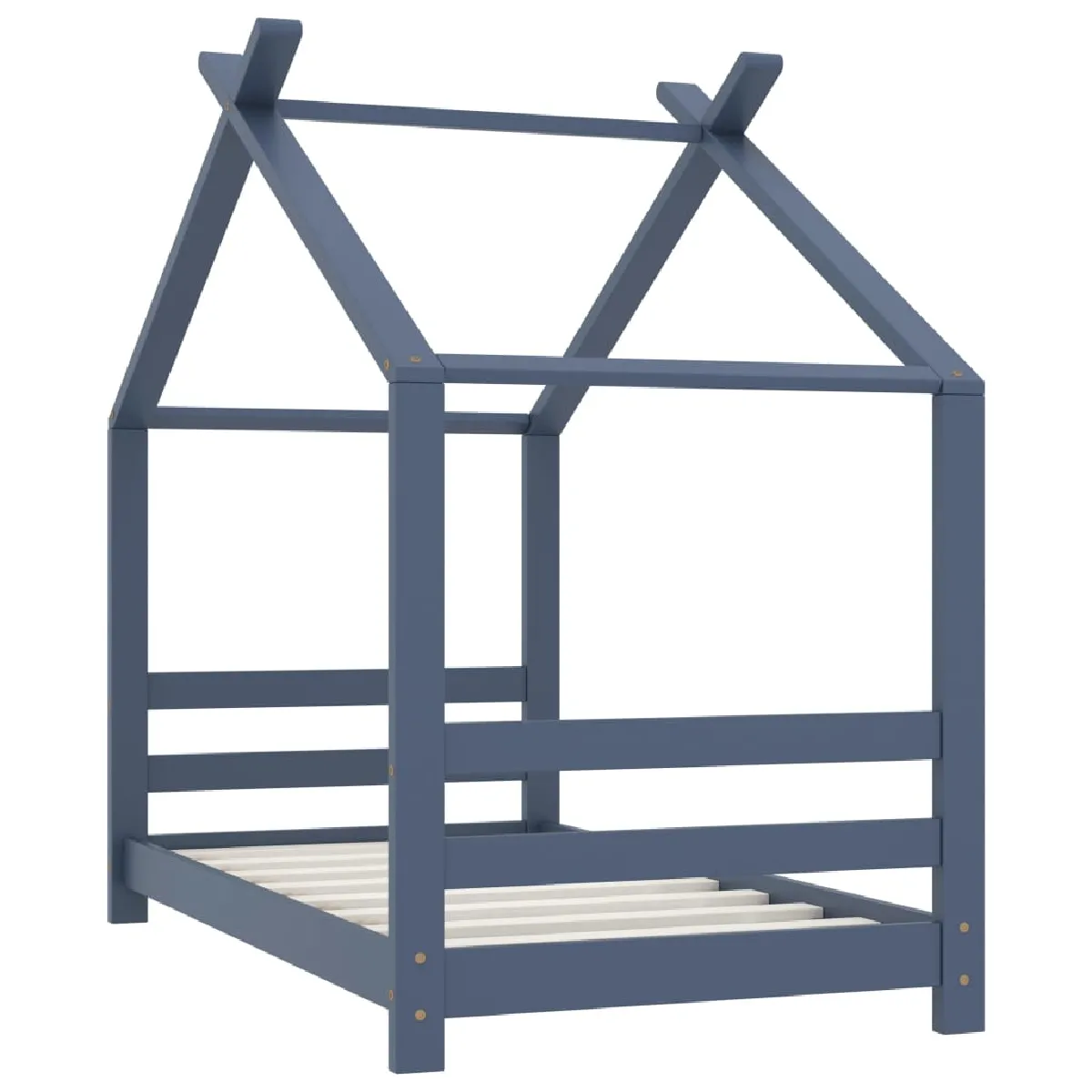 vidaXL Cadre de lit enfant 70x140 cm Gris