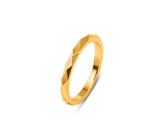 3er-Ring-Set, 23 Karat vergoldet