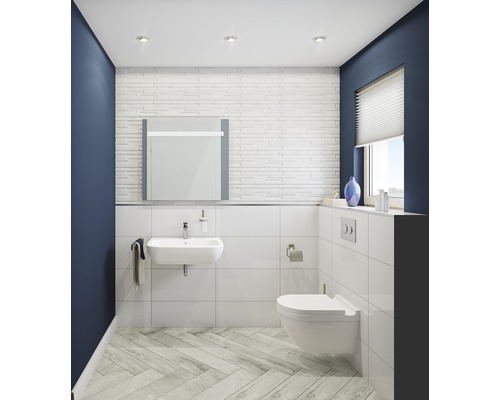 DURAVIT wandcloset Starck 3, diepe spoeling, open rand, glanzend wit, zonder toiletzitting, 2527090000