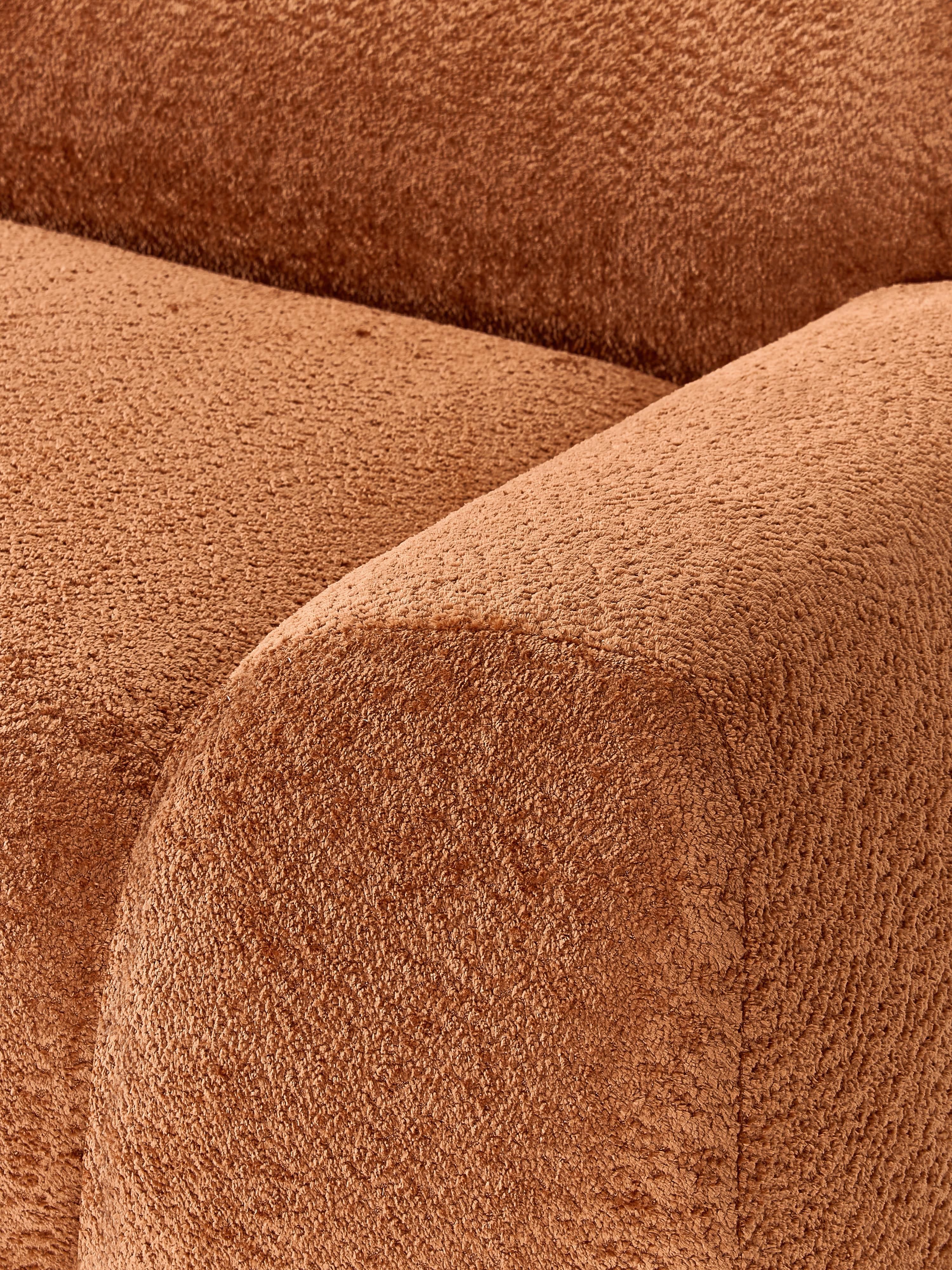 Modulaire bank Wolke (4-zits) van teddy-bouclé