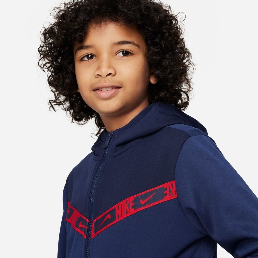Nike Sweat à Capuche NSW Repeat - Bleu Marine/Rouge Enfant