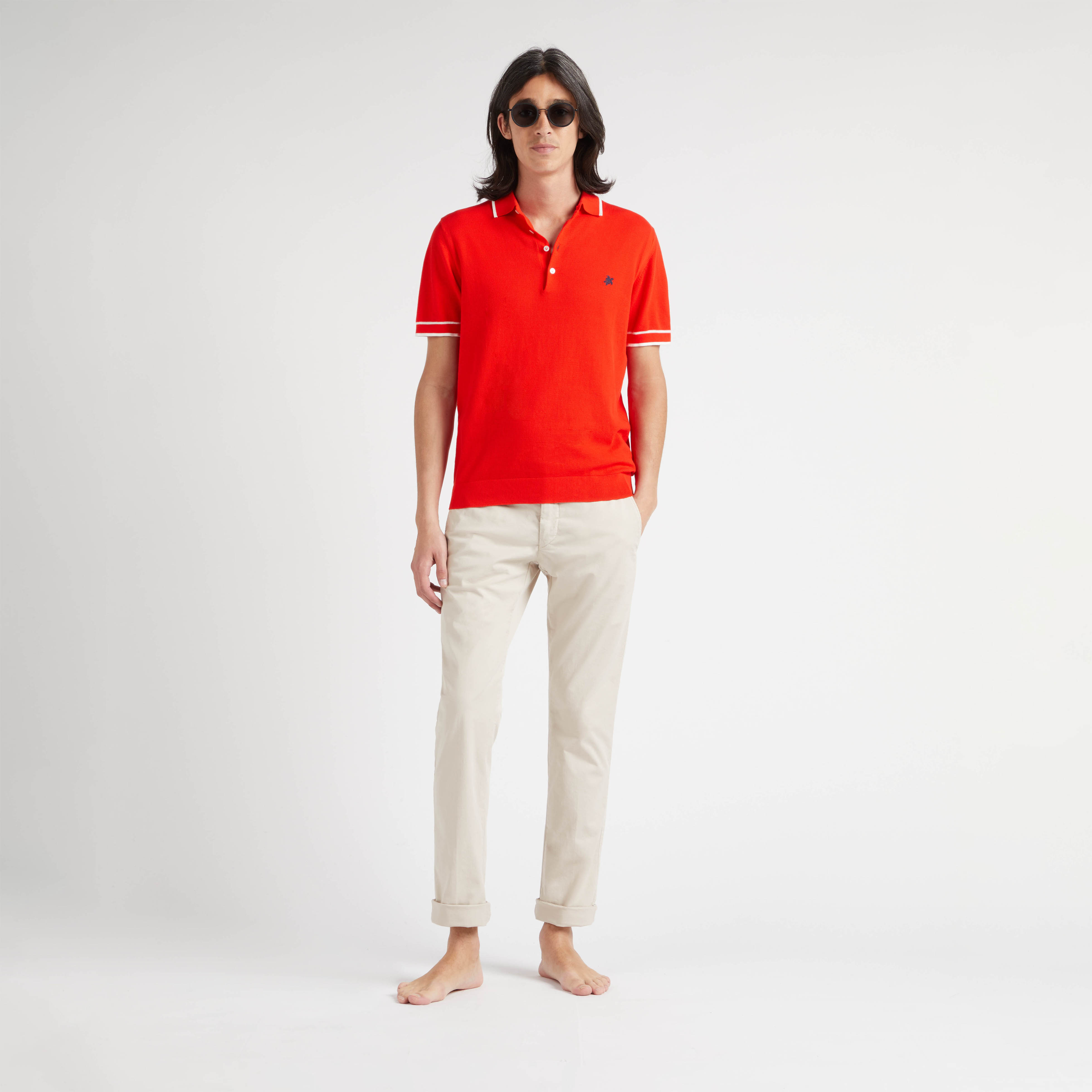 Pantalon Chino en Coton Homme Uni | Pantalon Vilebrequin