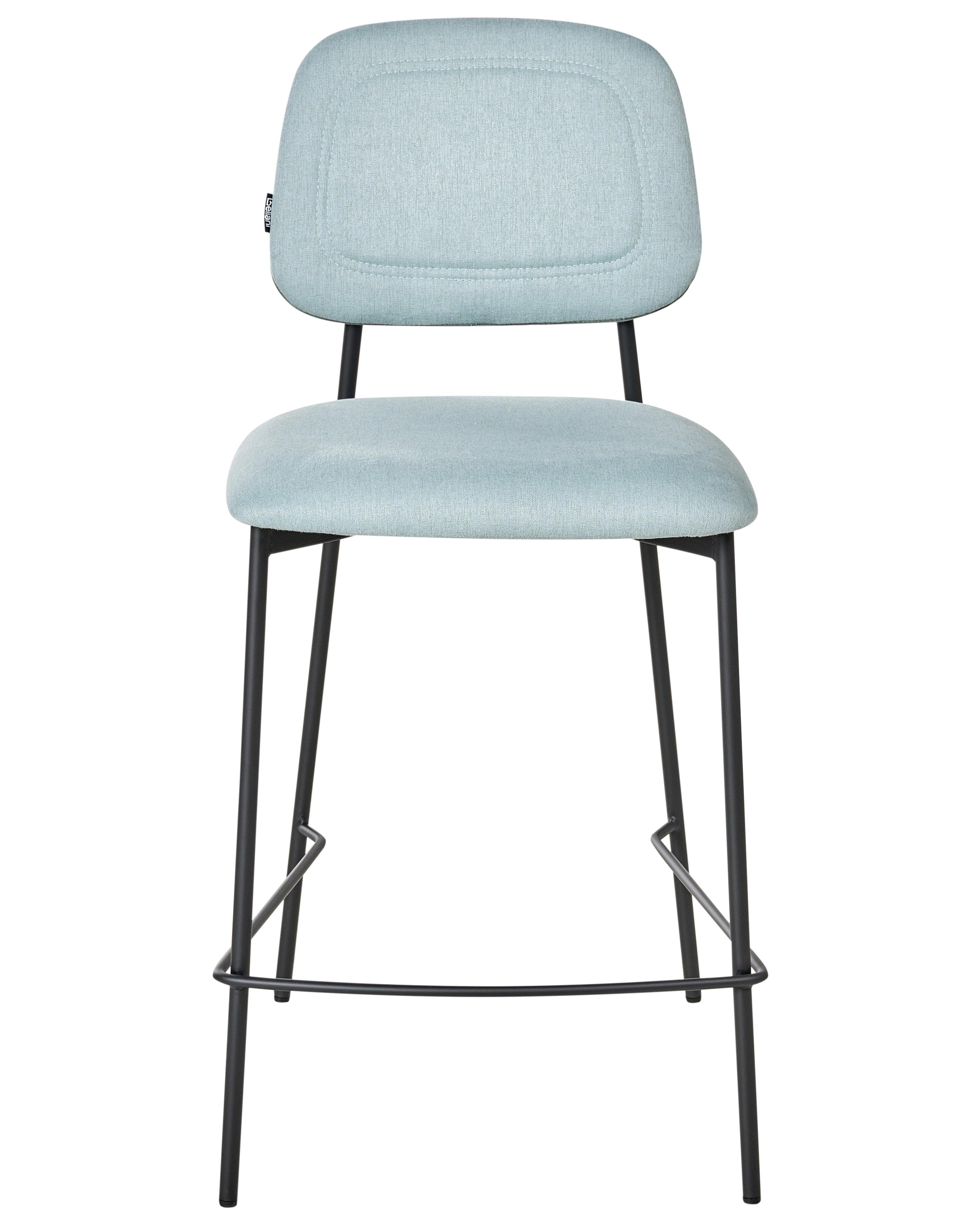Set van 2 barstoelen DUETTE Stof Lichtblauw