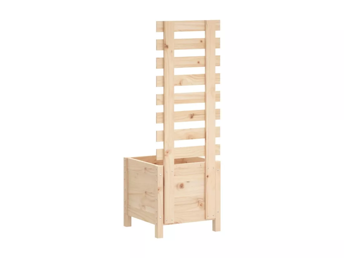 Jardinière avec support 39x39,5x114 bois de pin massif
