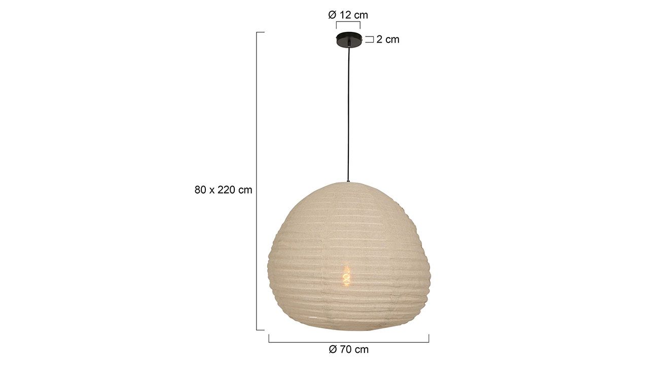 Hanglamp 2136B Bangalore ⌀70  x H80 cm