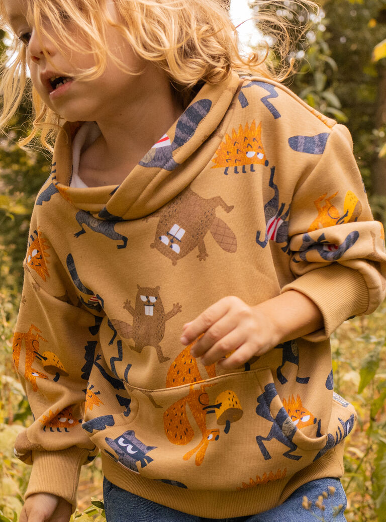 Sweat couleur café pour enfant garçon
