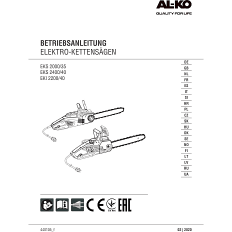 AL-KO kædesav EKS 2400/40
