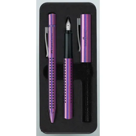 Faber-Castell Füller/Kugelschreiber Set Grip Edition Glam violet
