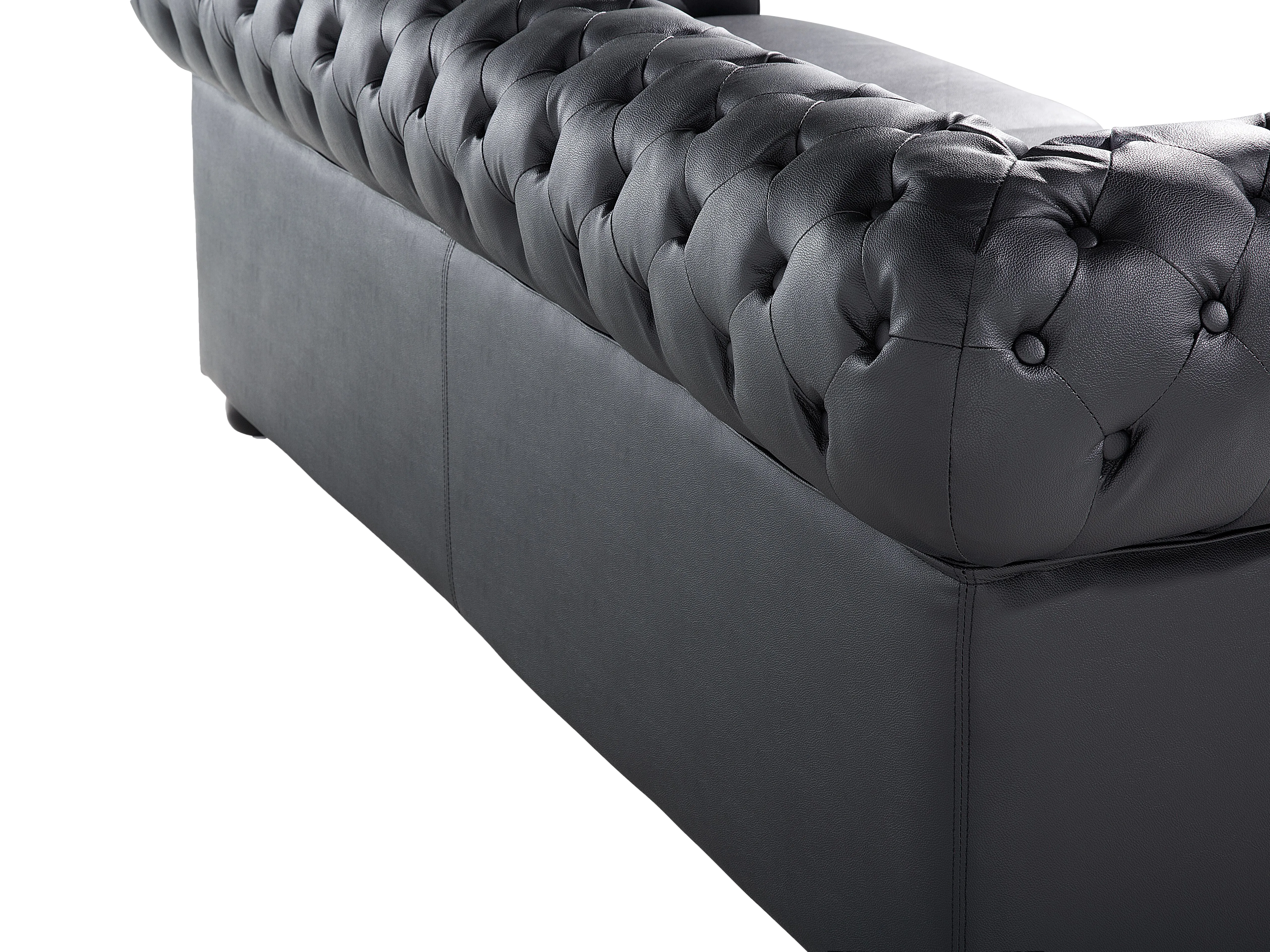Bankenset 4-zits CHESTERFIELD Leer Zwart