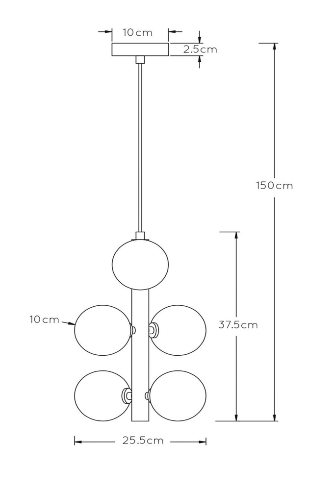 Lucide Tycho plafondlamp 6x G9 goud mat
