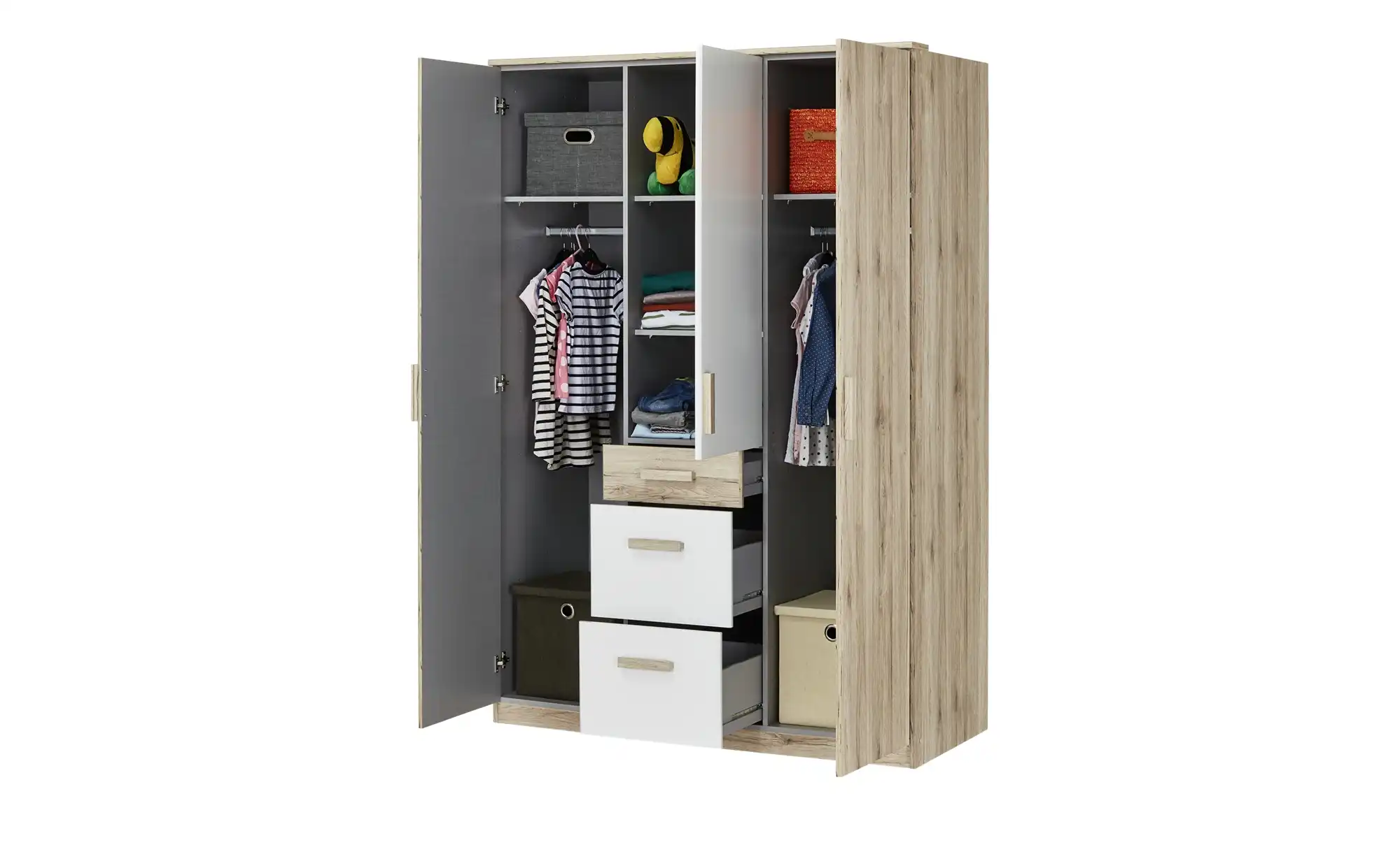 Kleiderschrank, 3-türig Caja