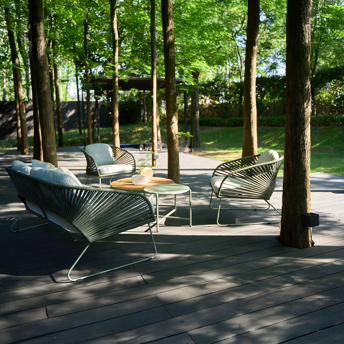 Tuin loungeset Mischa 5-delig - met zitkussens Naturel
