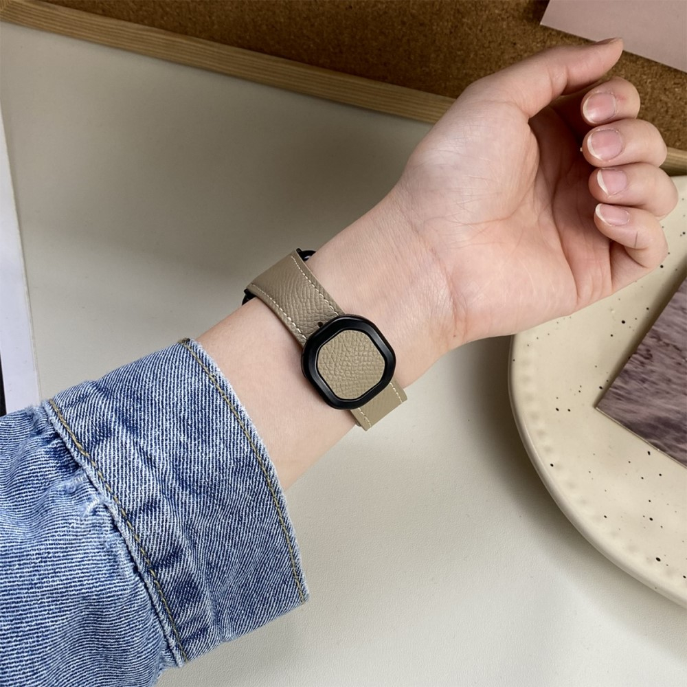 Apple Watch (49/46/45/44 mm) Echtleder Armband mit Magnet-Verschluss (Gelenkumfang: 170-220mm) - Braun
