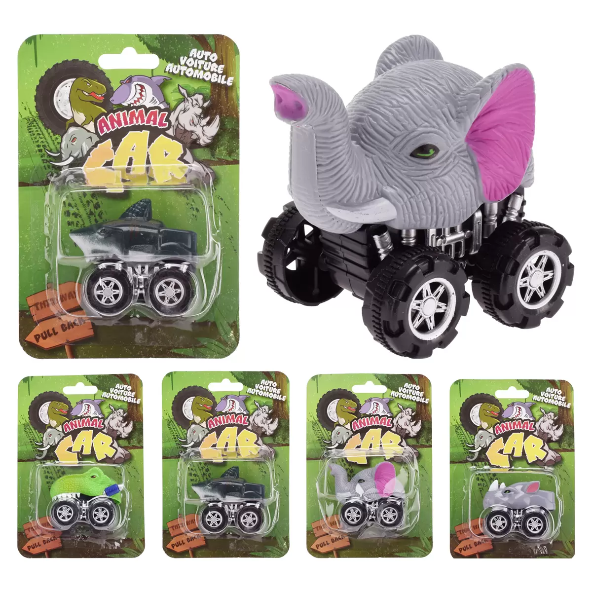 Auto mit Tier div. Farben