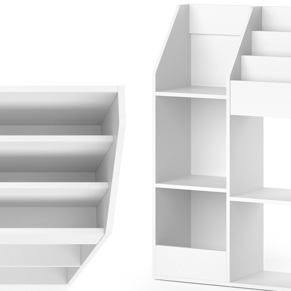 Vicco Kinderregal Bücherregal Wandregal Luigi Weiß 100x114 cm modern Kinderzimmer Regal Spielzeugregal Dekoregal Standregal Aufbewahrungsregal Würfelregal Ablage Fach freistehend