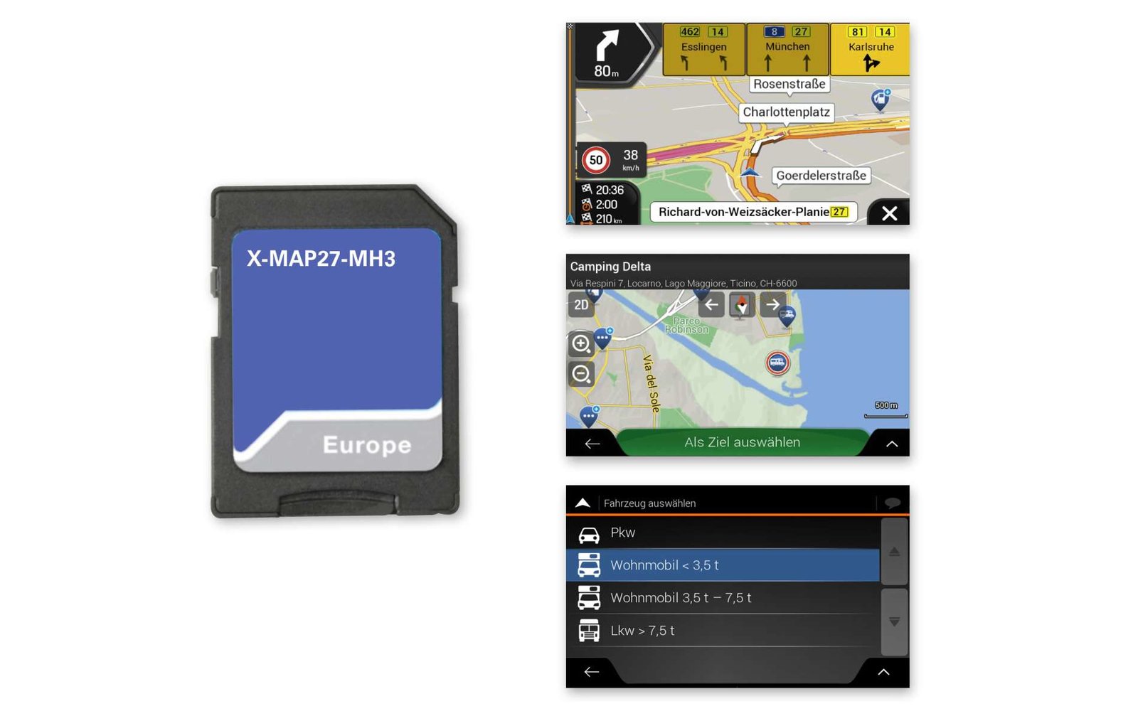Xzent X-MAP27-MH3 Navipaket für Infotainmentsystem X-427 und X-F270