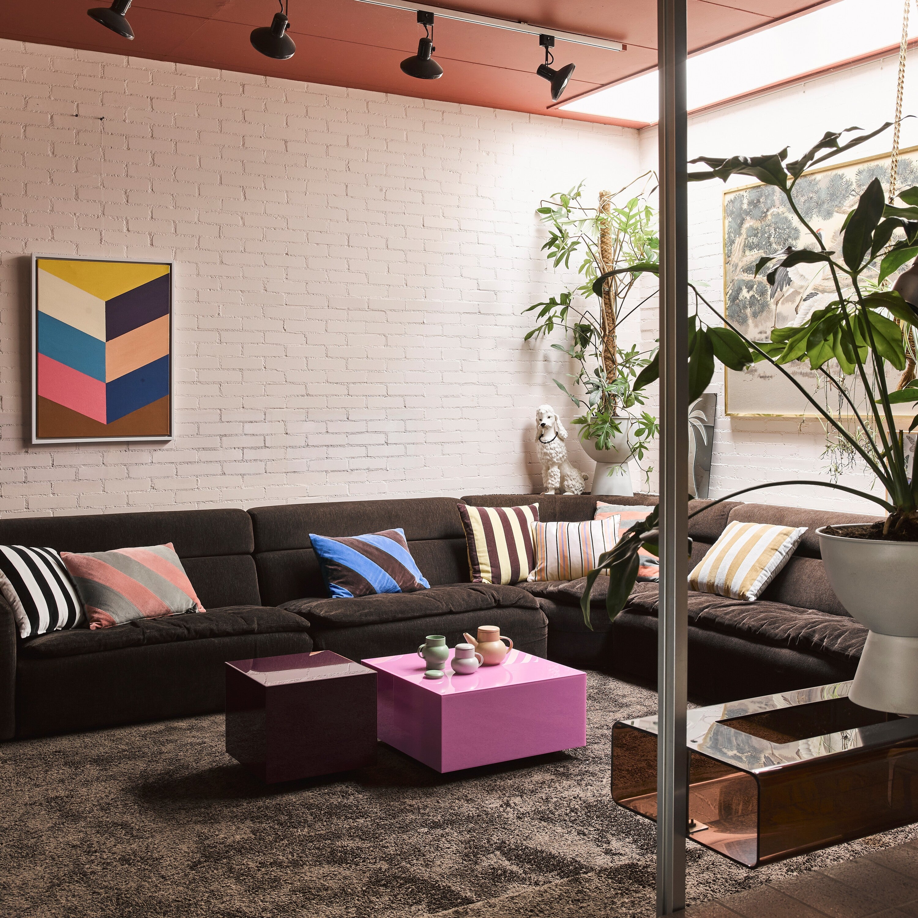 HKliving Mirror Block Salontafel - Hot Pink
