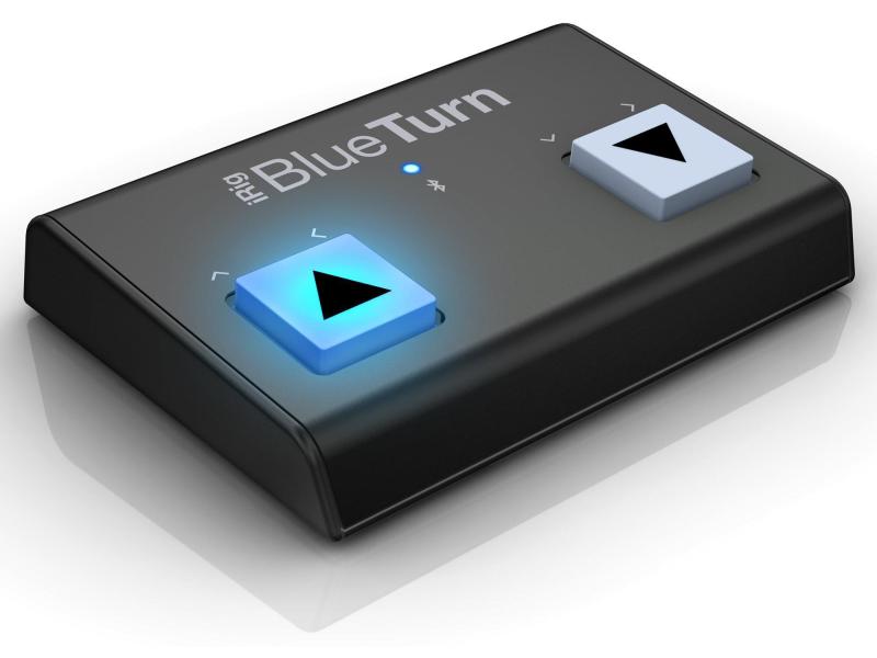 IK Multimedia Fusscontroller Tablet Page Turner Bundle Bluetooth Controller mit Halterung für Tablets