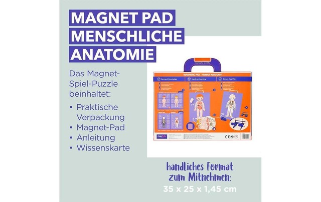 Spiel »mierEdu Magnet Pad – Menschliche Anatomie«