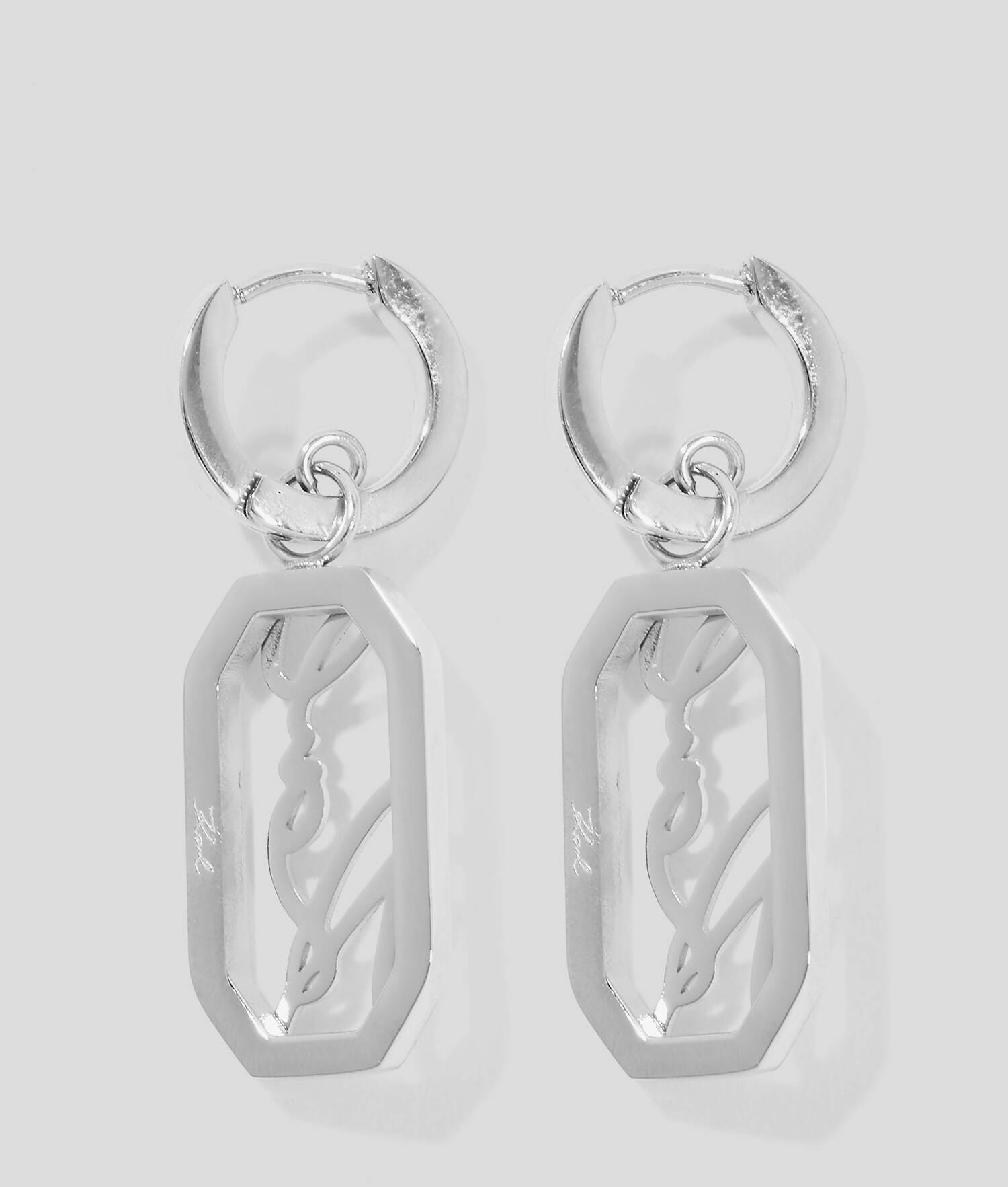 Boucles d'oreilles pendantes KARL Signature - Argent