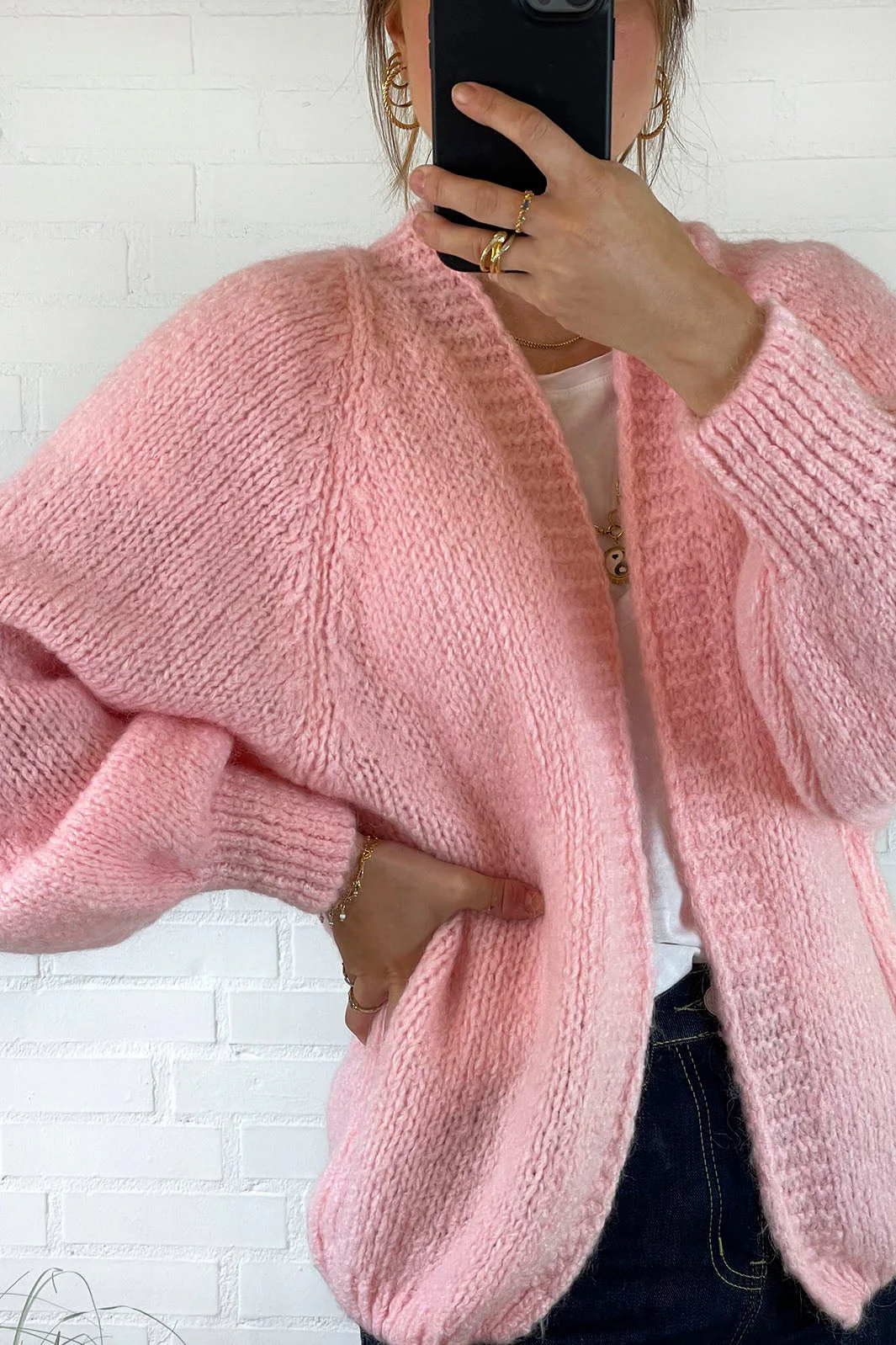 Noella Fora Knit Cardigan rose
