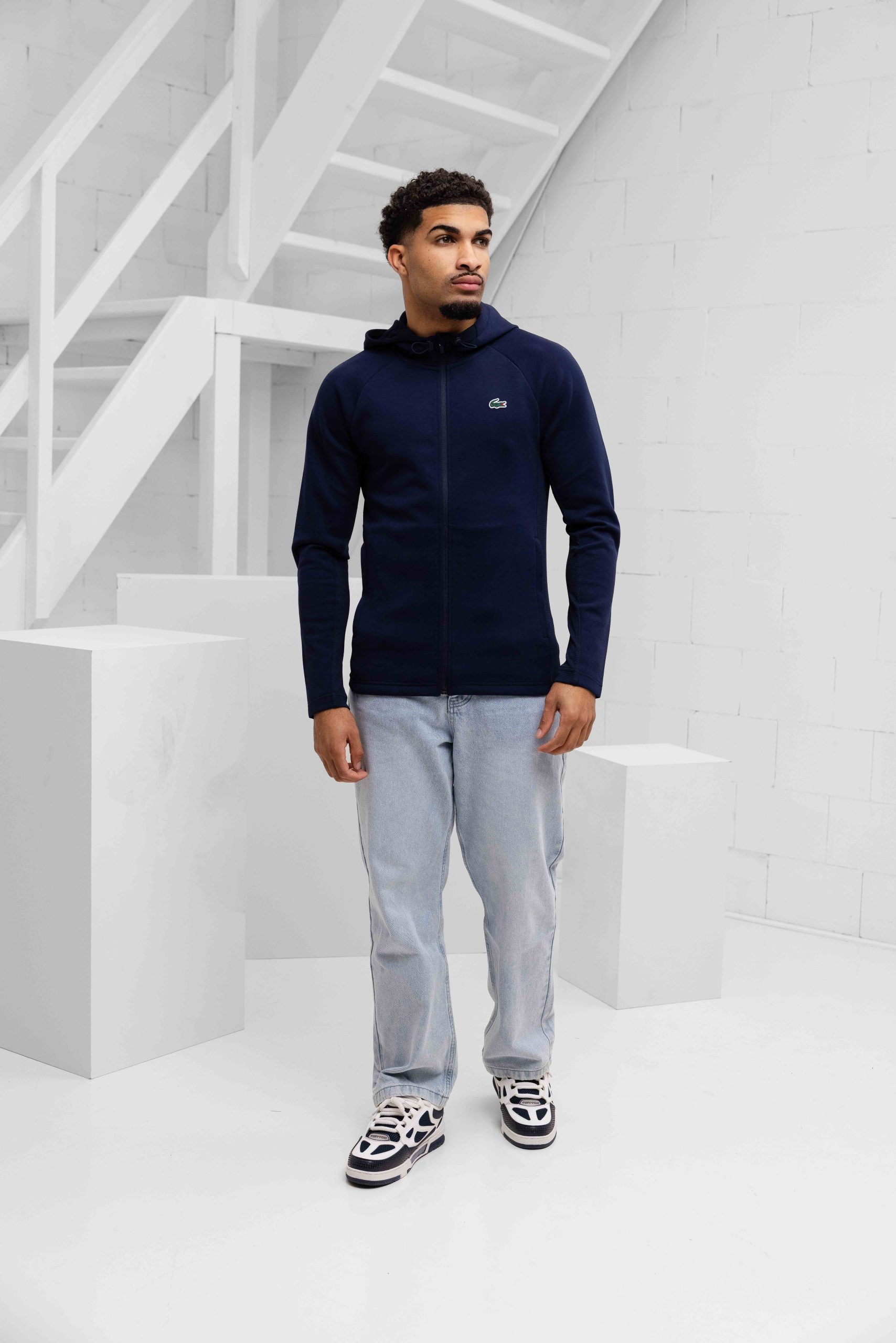 Lacoste Sport Hooded Trainingspak Heren Donkerblauw