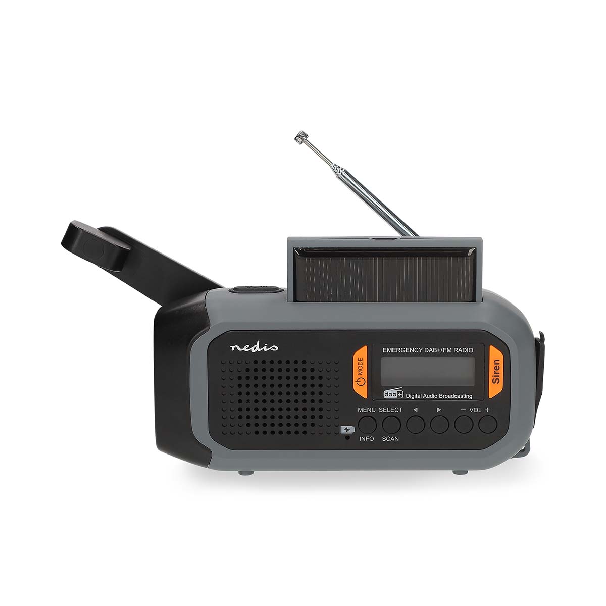 Nedis RDDBCR2600GY Noodradio - Grijs