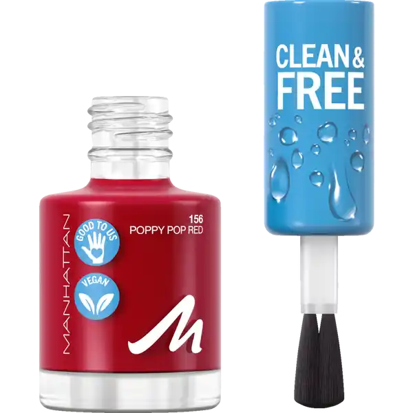 Clean & Free Nail Polish 156 Poppy Pop Red