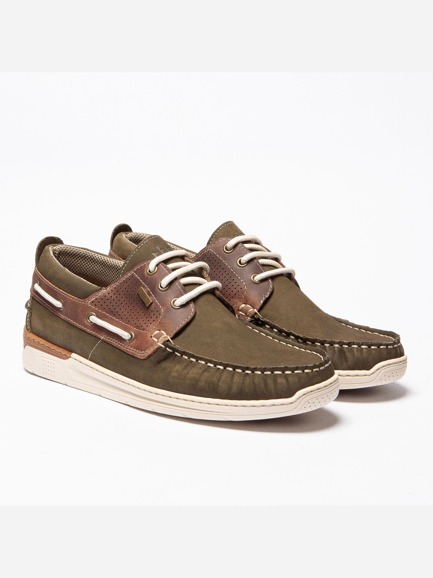 Chaussures Bateau Homme Souples Cuir Vert