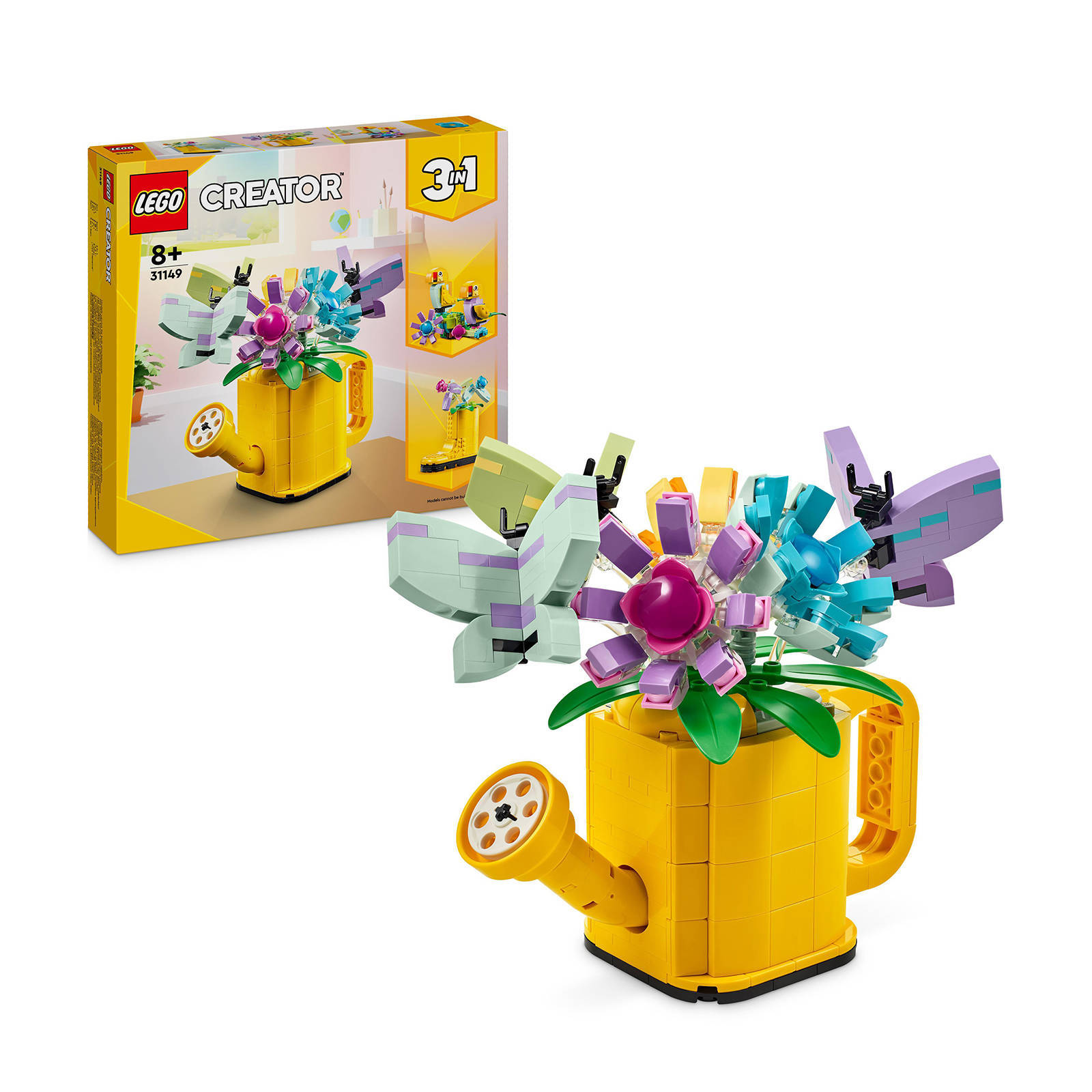 LEGO 3-in-1 Bloemen in gieter Set met Speelgoed Vogels en Laars 31149