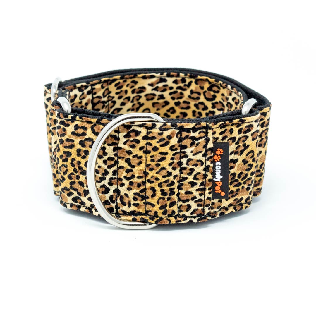 Coleira Martingale candyPet® para Cães - Modelo Leopardo, EXTRA LARGA