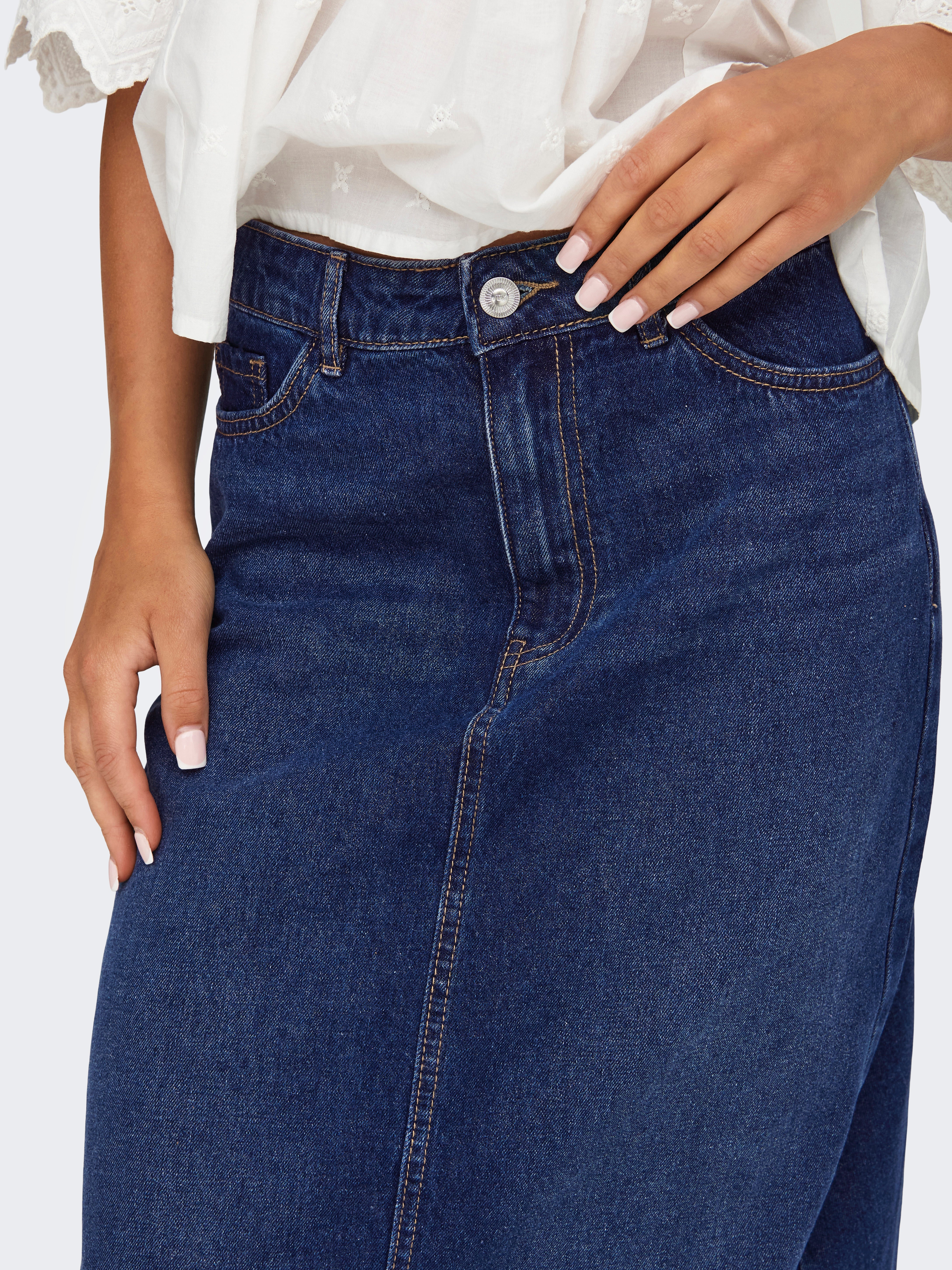 JDYBELLA Jeansrock Dark Blue Denim