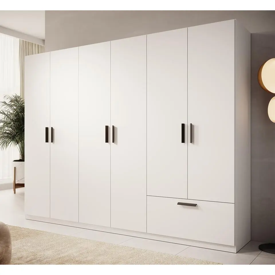 Meubella - Kledingkast Lillian - Wit - 270 cm