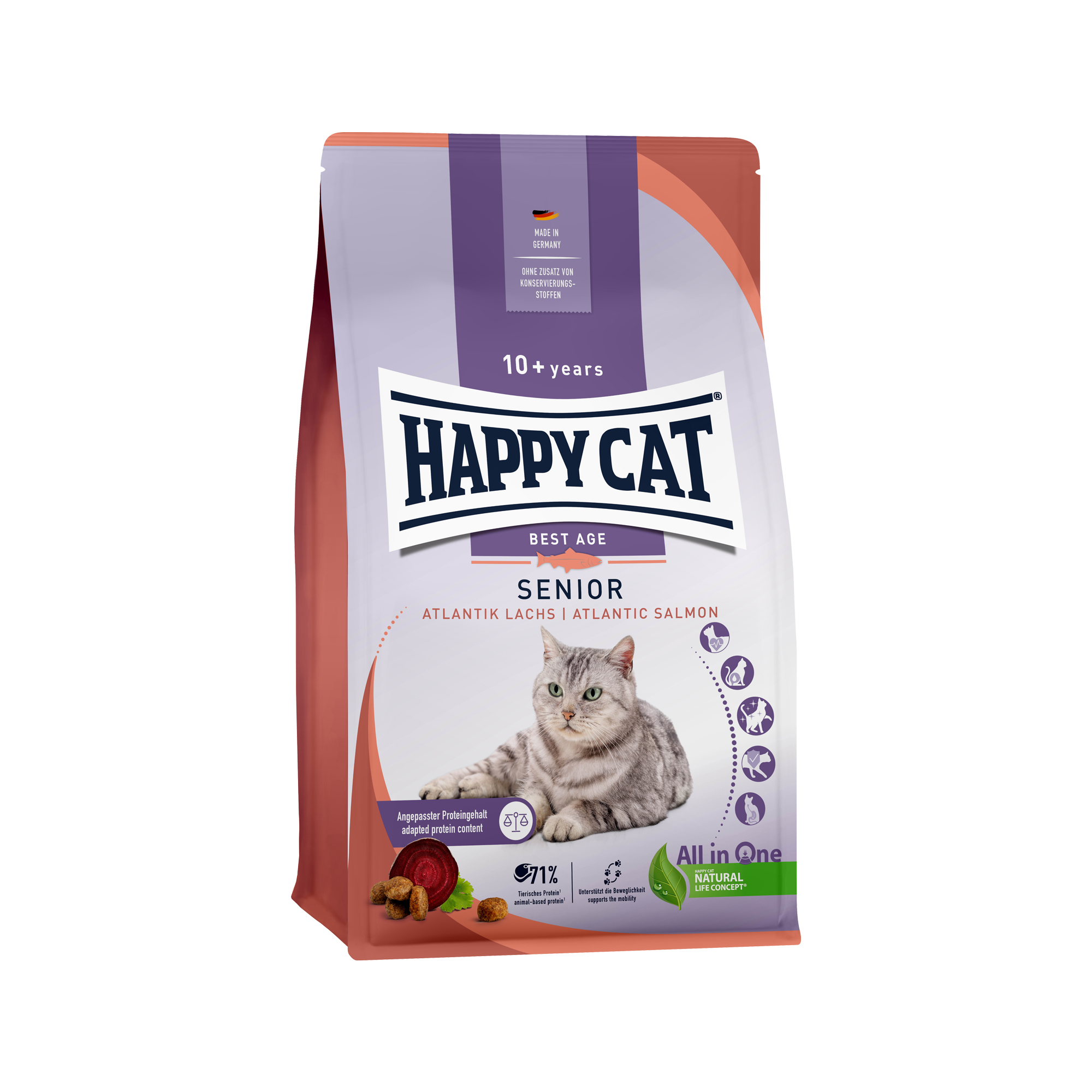 Happy Cat Senior Kattenvoer - Zalm