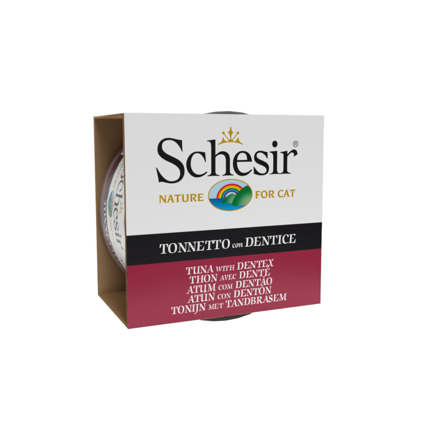 85g Schesir Atum e Peixe em Alimento Úmido Natural para Gatos
