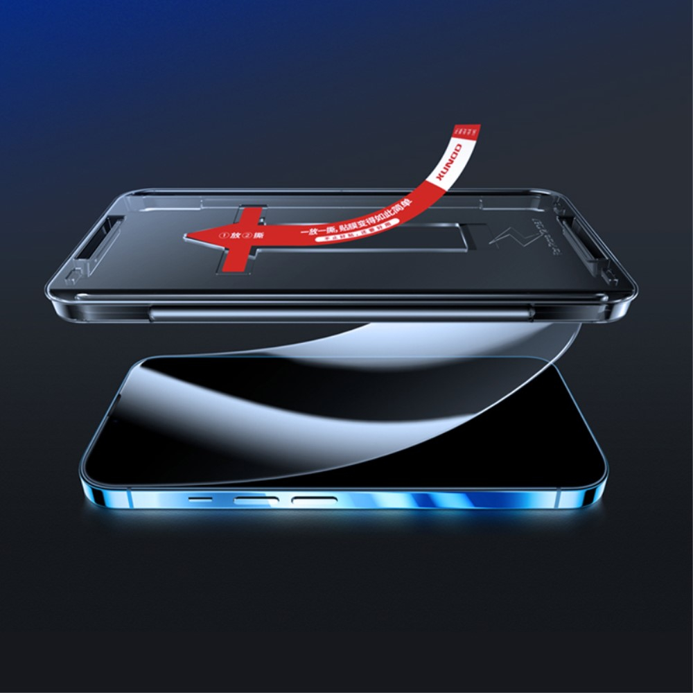 iPhone 14 Pro Max Panzer Glas Case Friendly   Montagerahmen