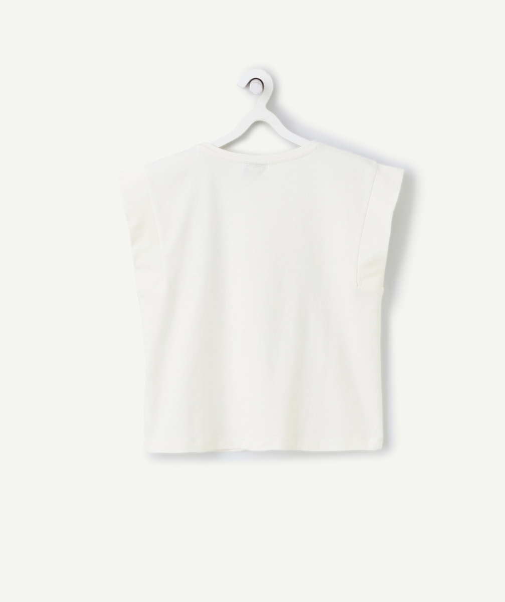 t-shirt manches courtes fille en coton bio thème palm spring