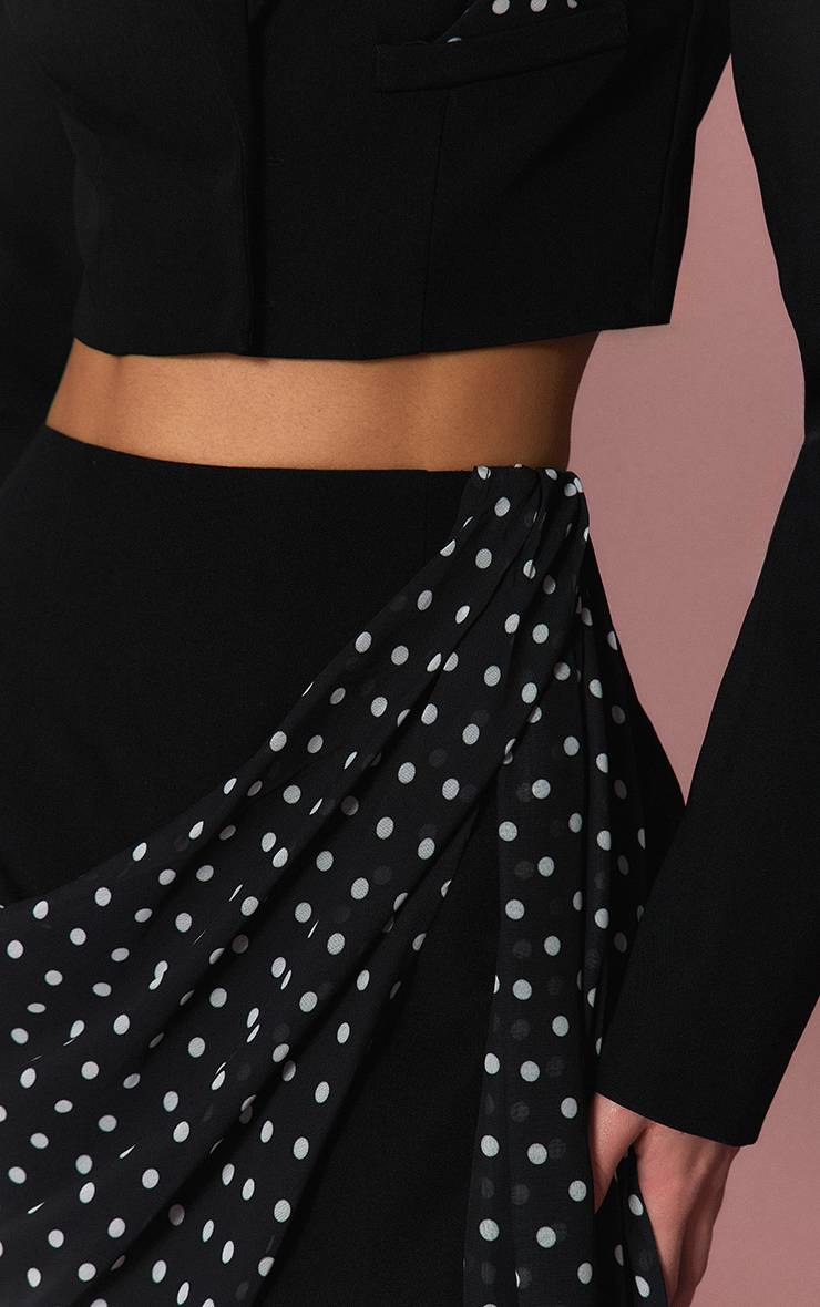 Mini-jupe Drapée À Pois