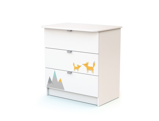 WEBABY - Meuble à langer Commode à langer - renard gris