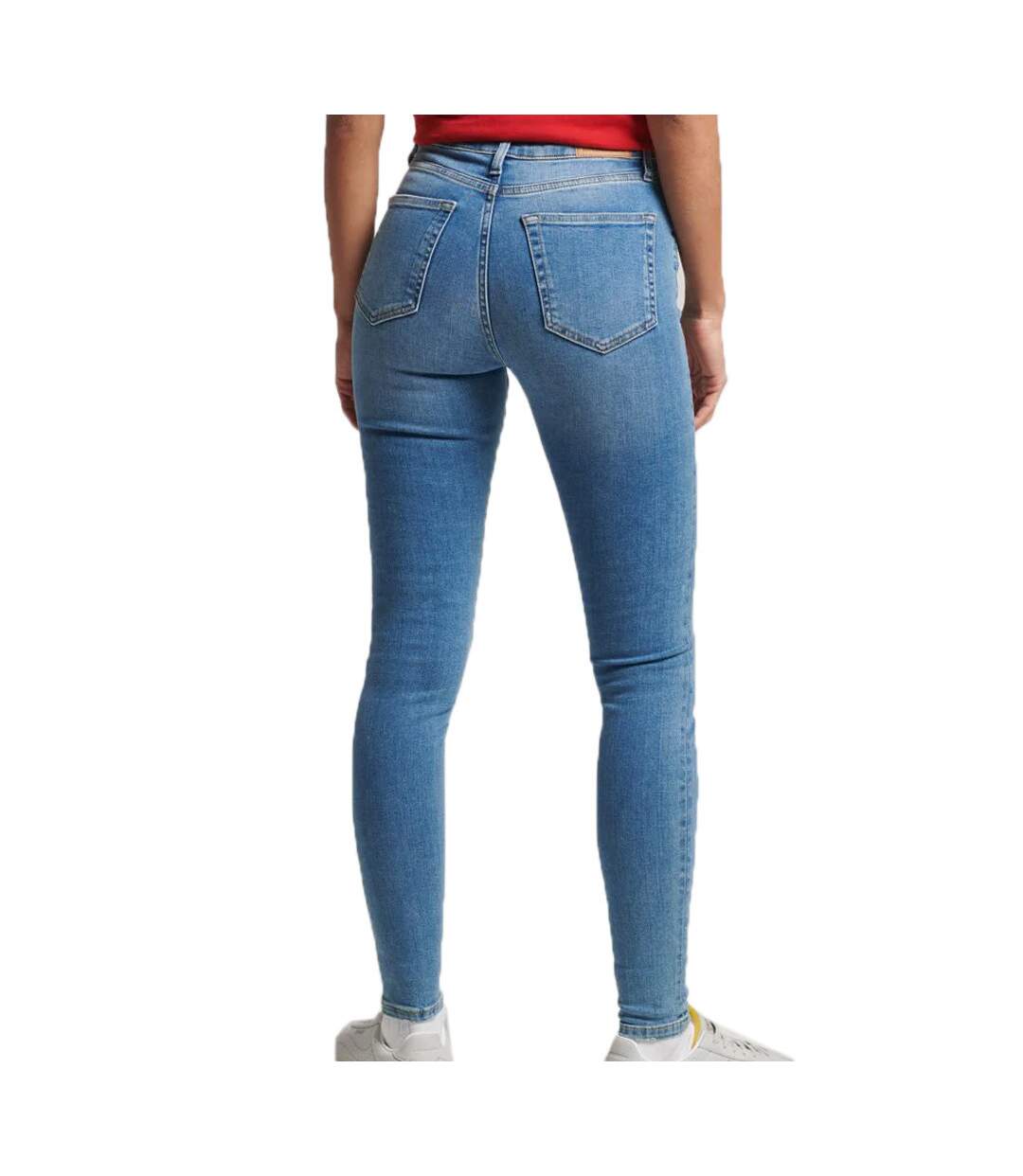 Jean Skinny Bleu Femme Superdry High Rise