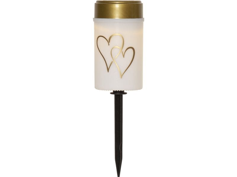 Star Trading Solar Kerze Hearty Warmweiss, 1 LED Solarlicht