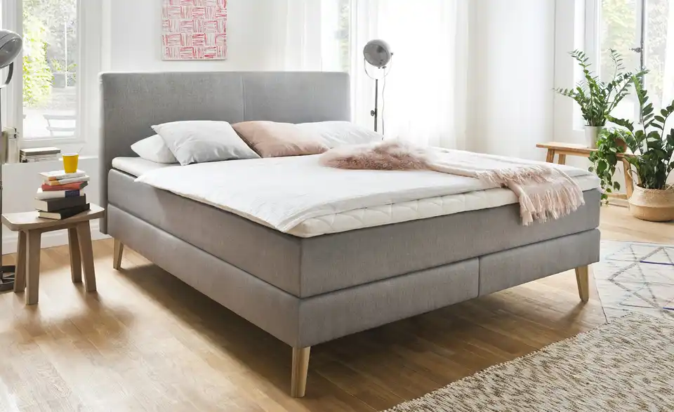 Boxspringbett Greta Taupe H2 160 cm