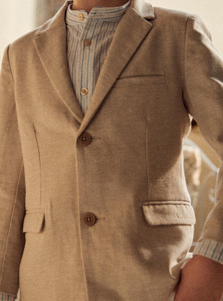 Veste beige en lin