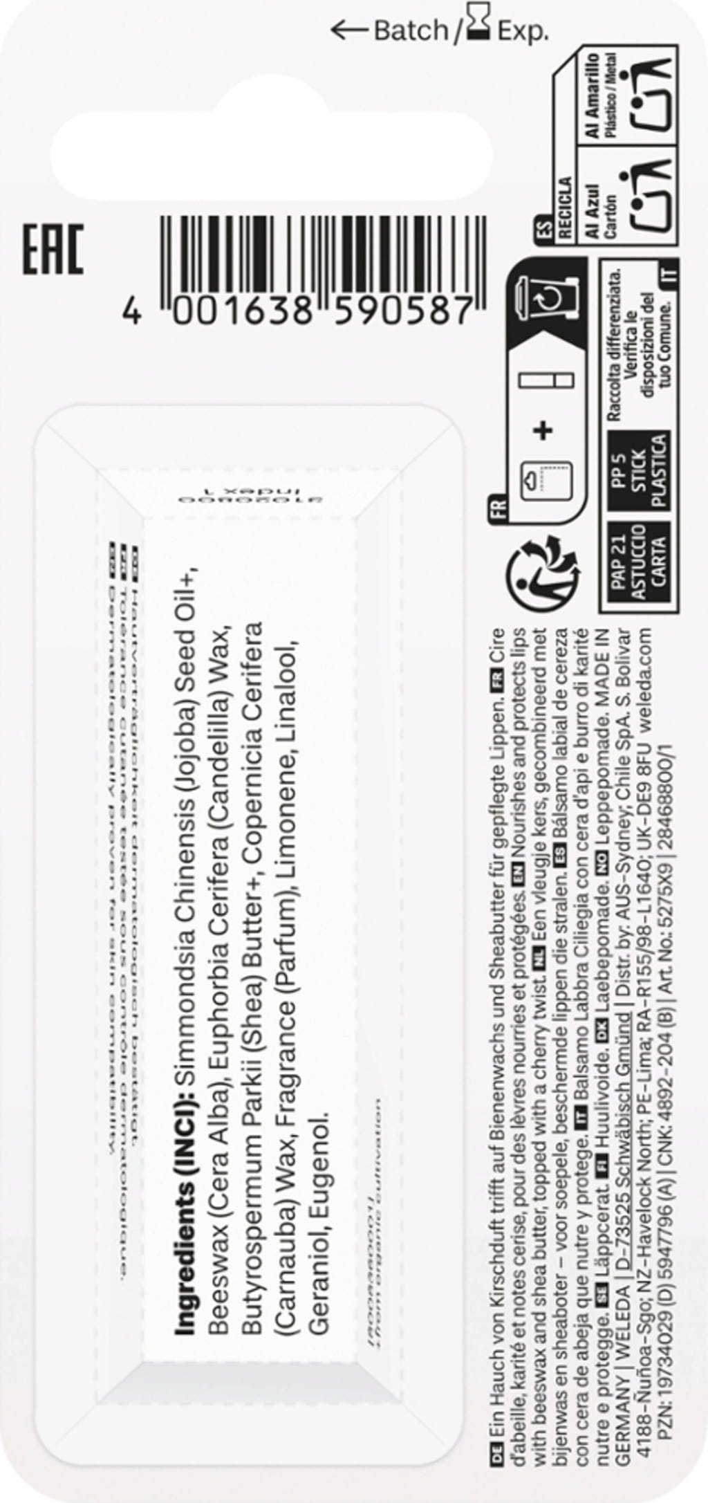 Weleda  Very Cherry Lip Balm, 4,80 g