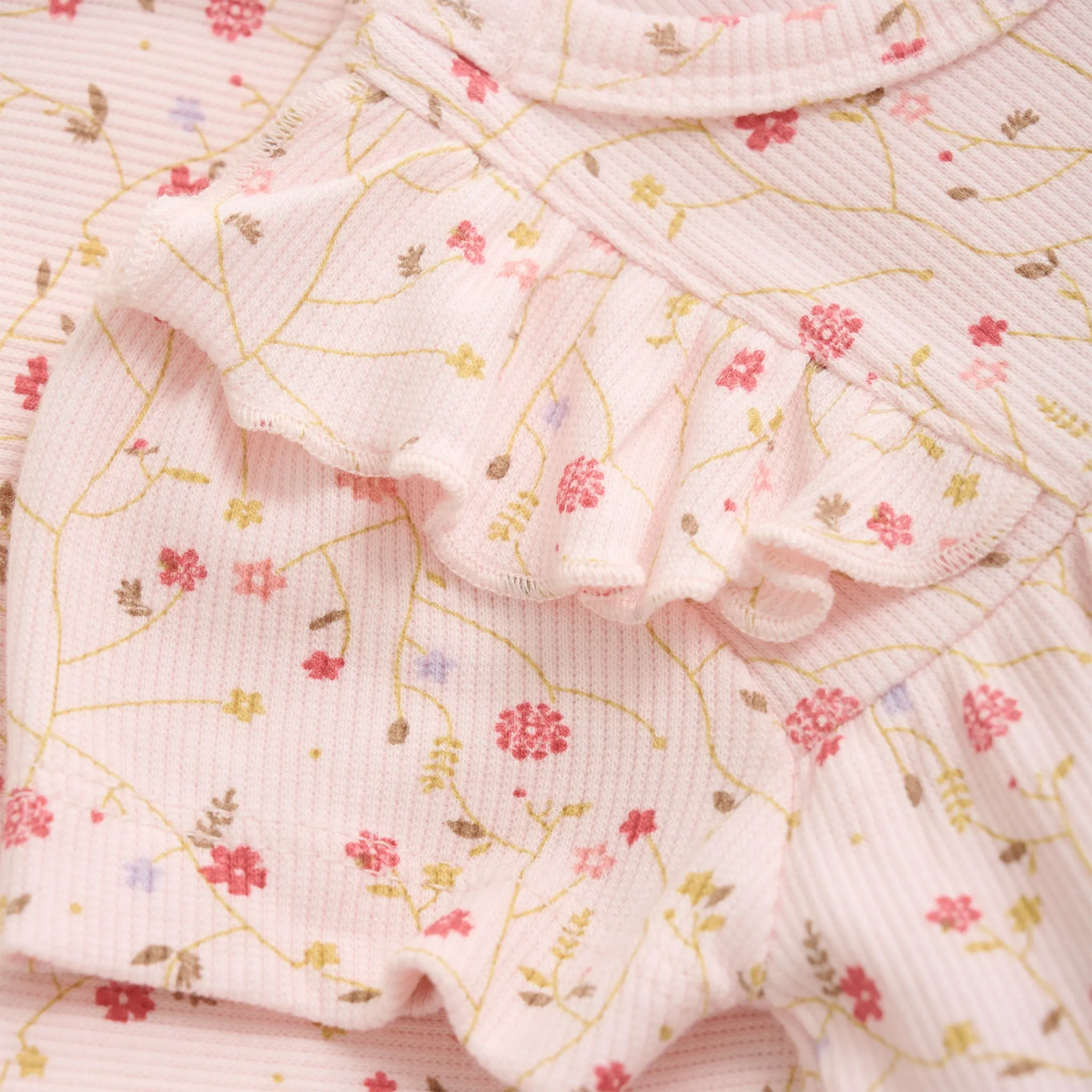 Minymo Robe Côtelée Floral 6-24mois