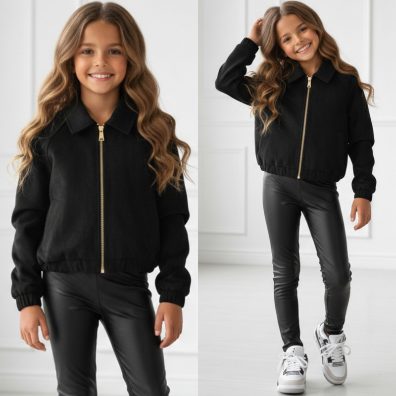 Your suede Chic Jacket- zwart